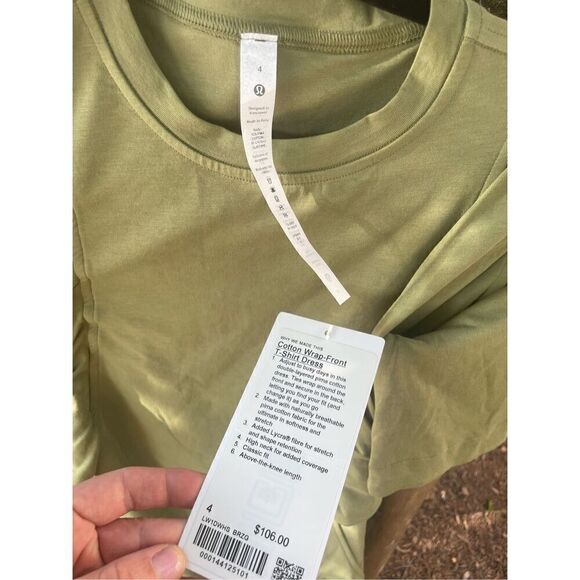 Lululemon Cotton Wrap-Front T-Shirt Dress - Picture 10 of 10